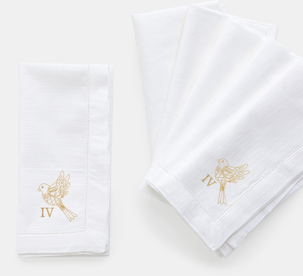 12 Days of Christmas Dinner Napkin Set