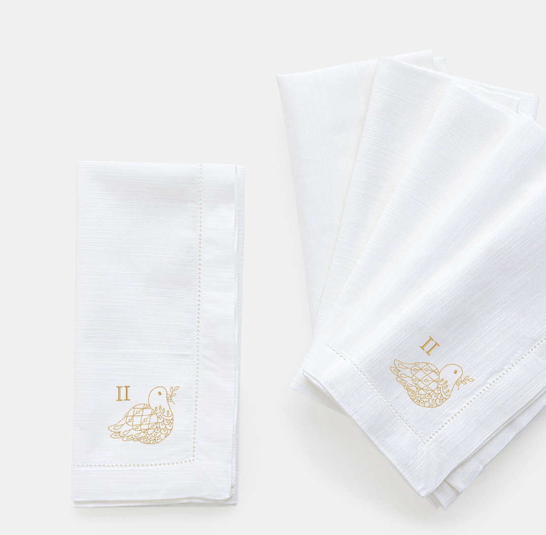 12 Days of Christmas Dinner Napkin Set