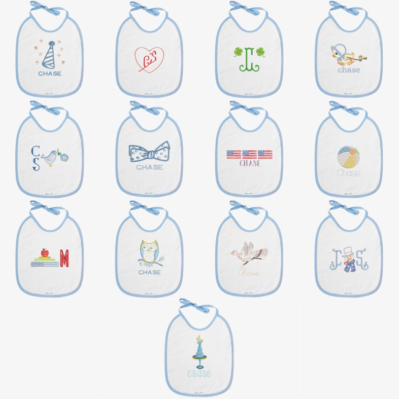 12 Month Themed Bib Set