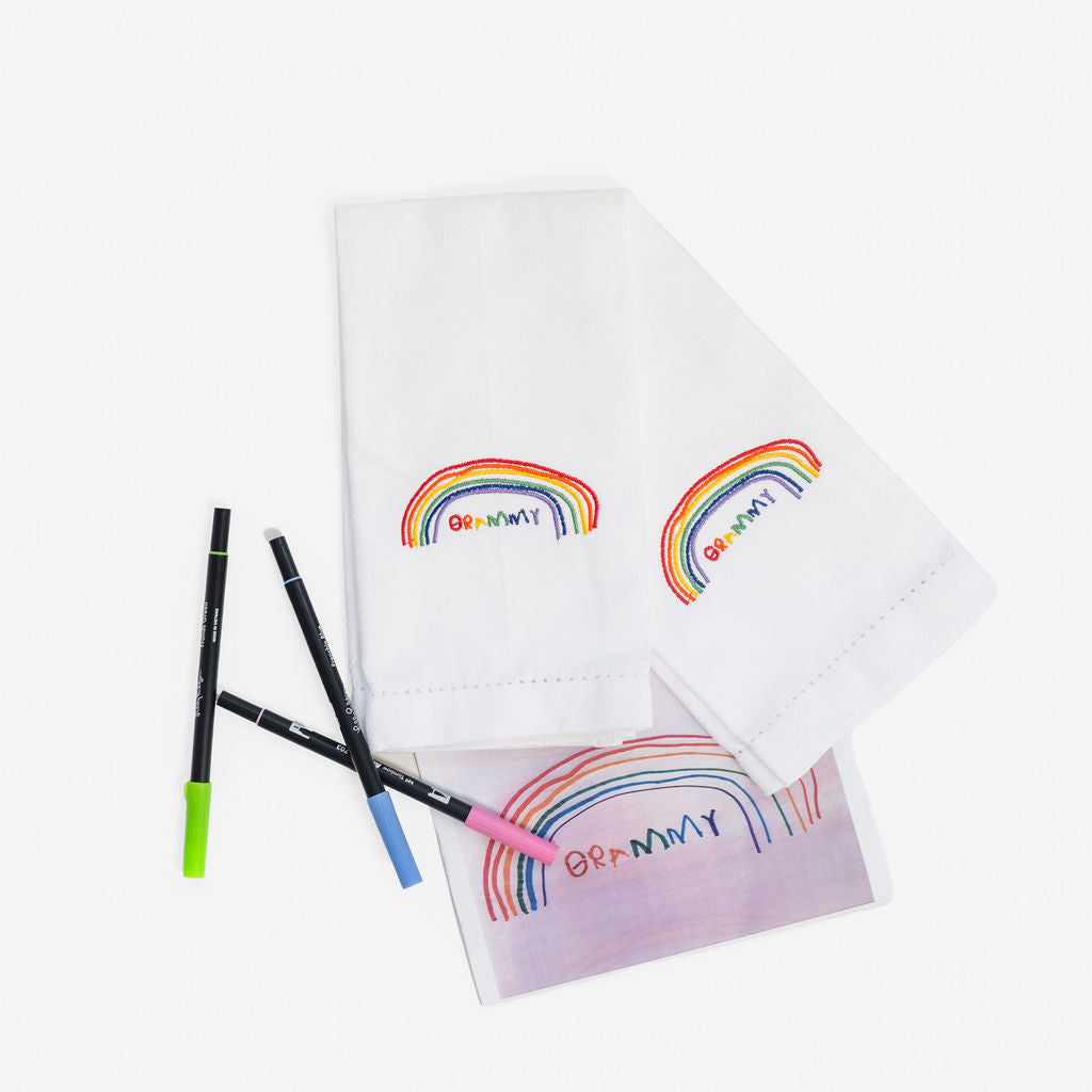 Upload Your Own Artwork-WAFFLE HAND TOWEL