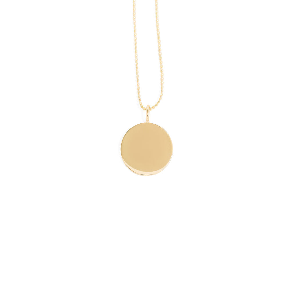 Small Disc Necklace-Upload Your Own Handwriting