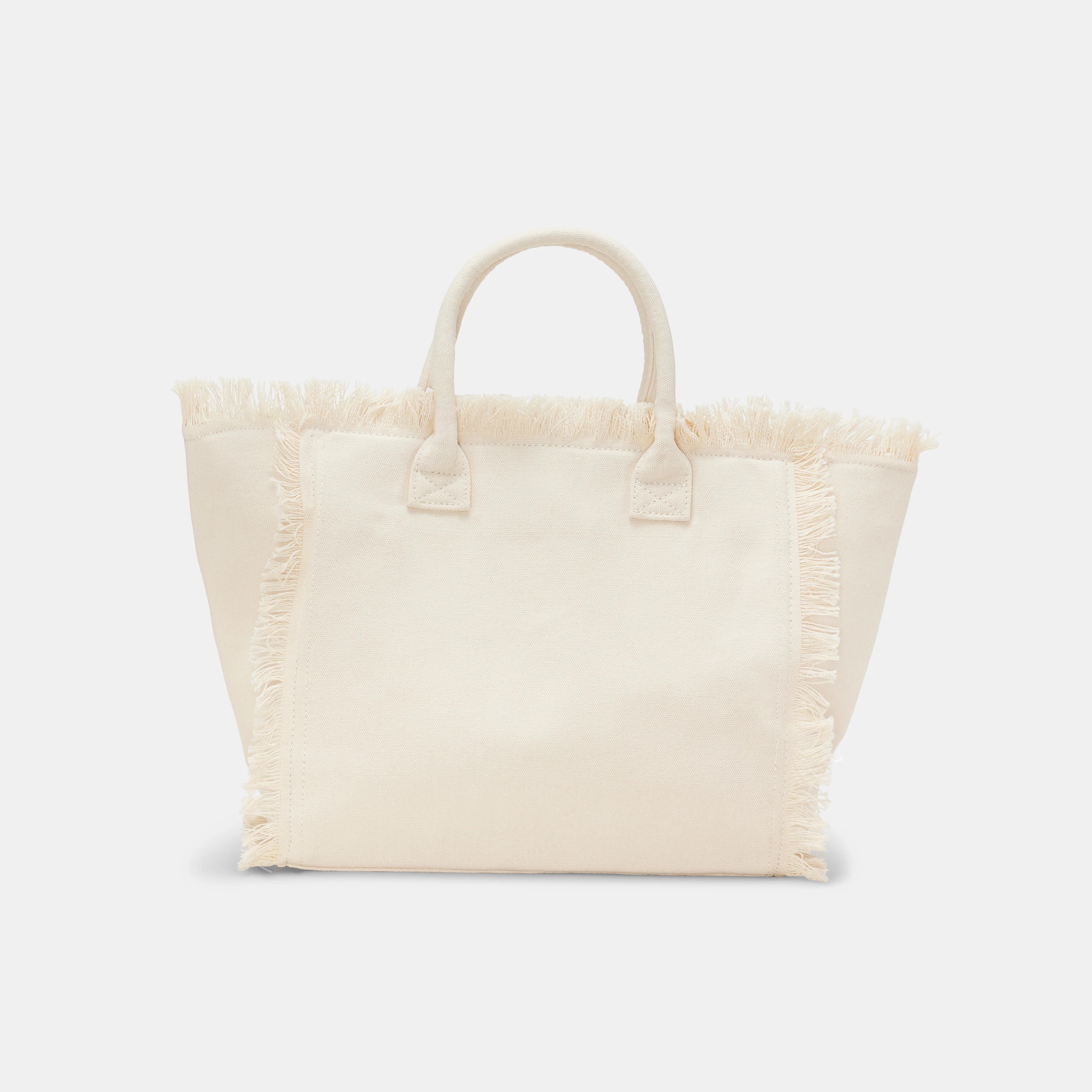 Monogram Mary Brooke Fringe Tote Cream