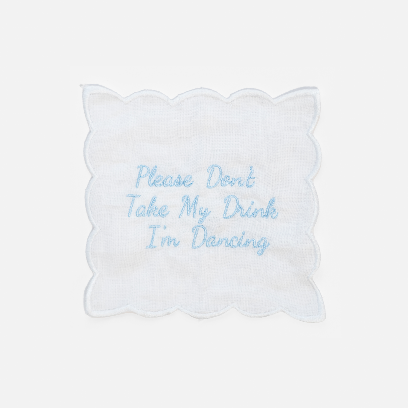 I'm Dancing Scalloped Cocktail Napkin