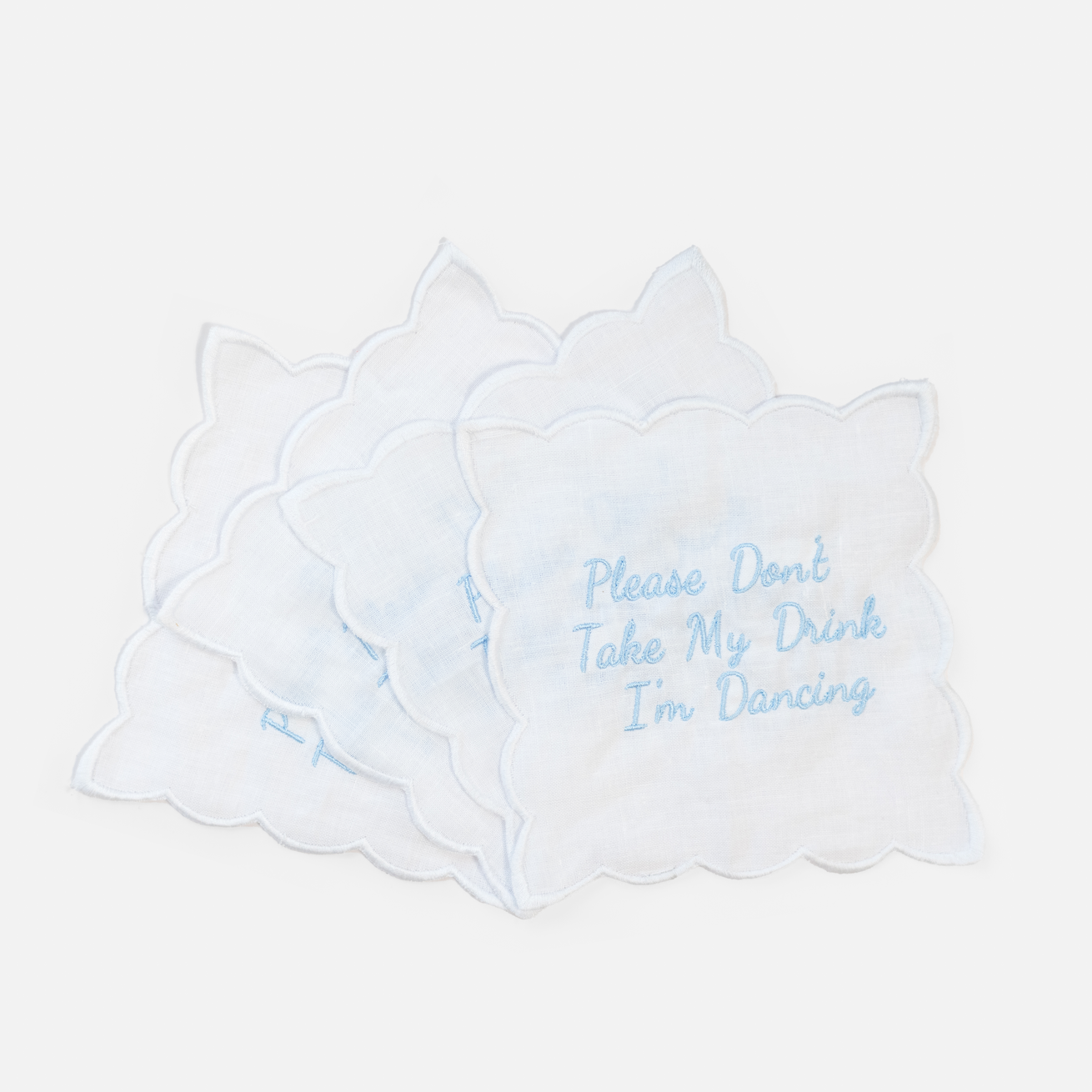 I'm Dancing Scalloped Cocktail Napkin