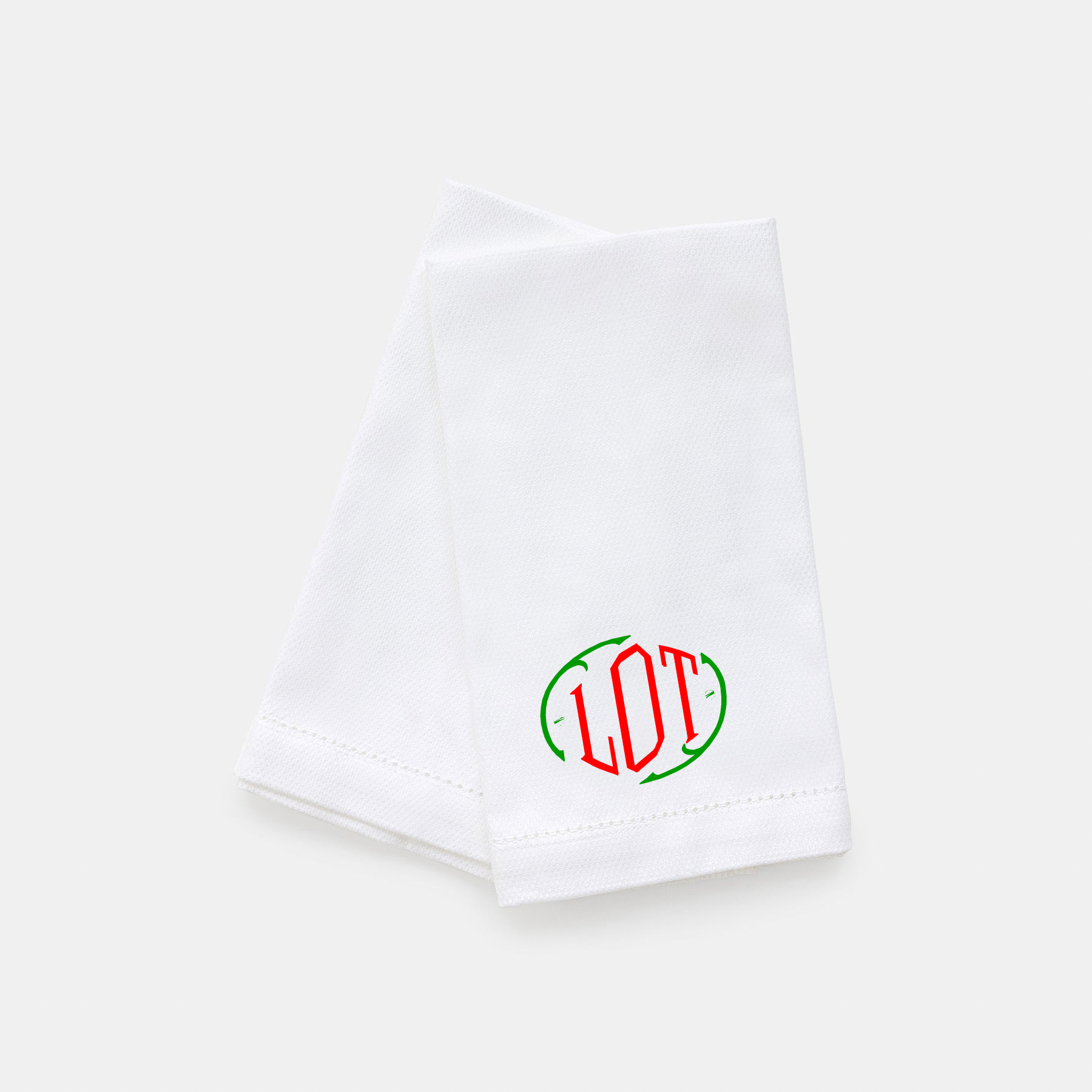 Holiday Wreath Monogram Hand Towels