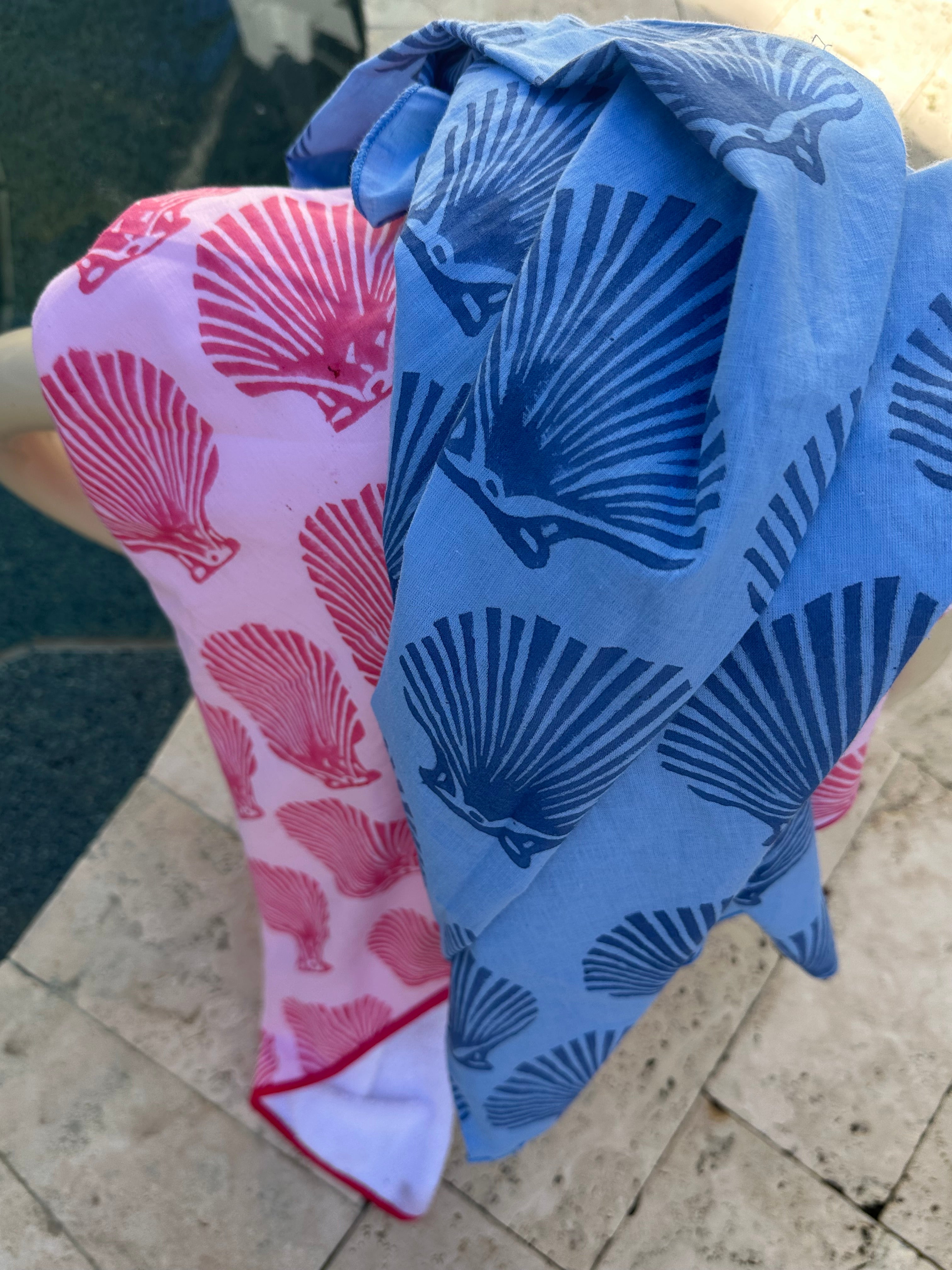 Oversize Beach Towel-Shell Print