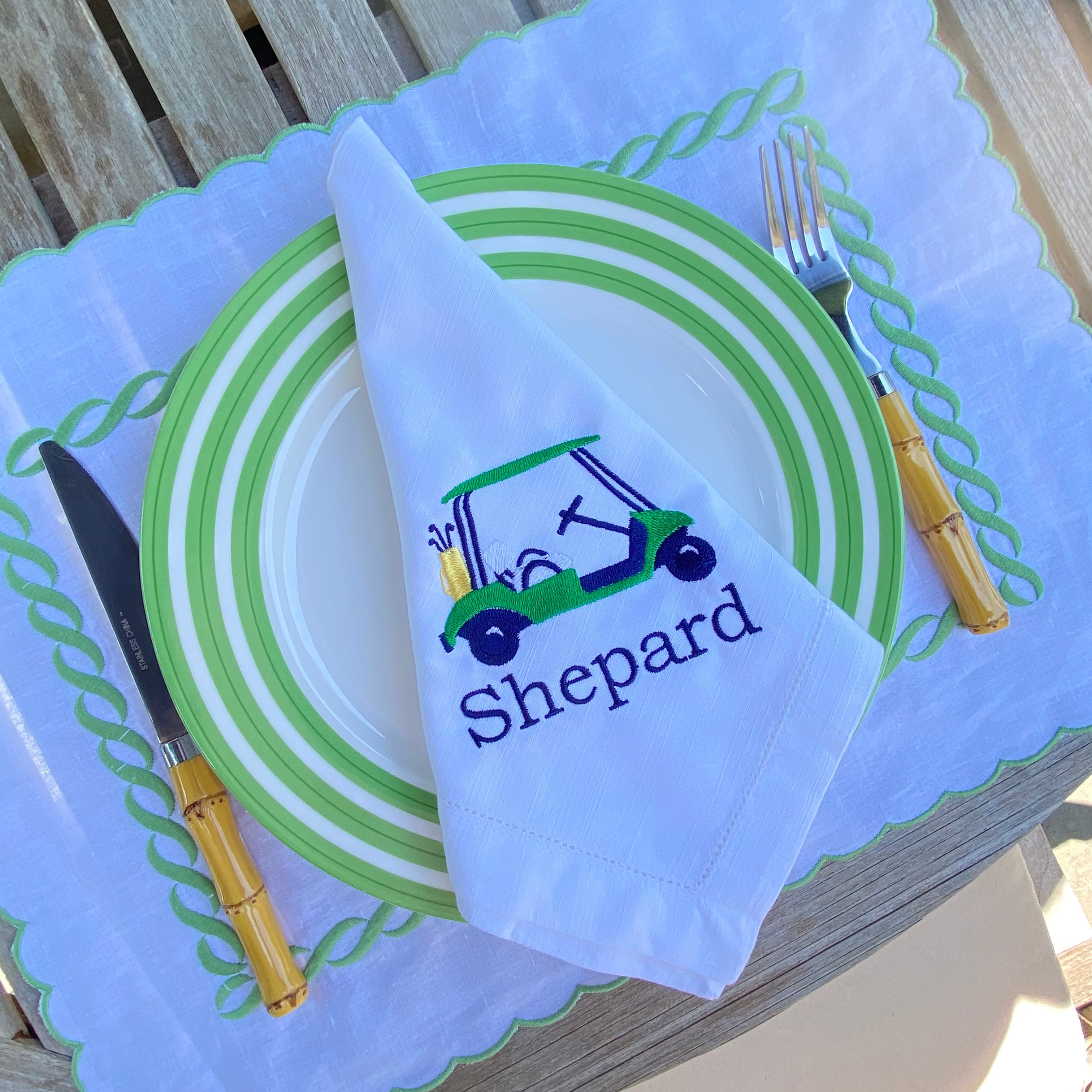 Golf Cart Linen Dinner Napkins