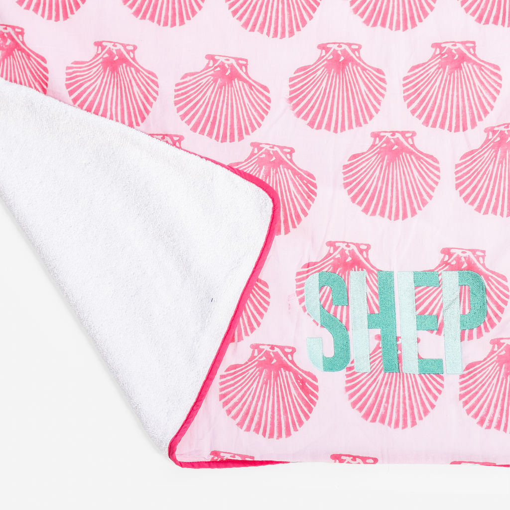 Oversize Beach Towel-Shell Print