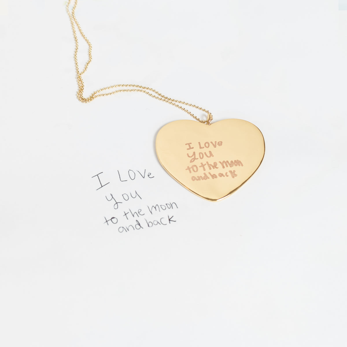 Large Heart Upload Your Own Handwriting