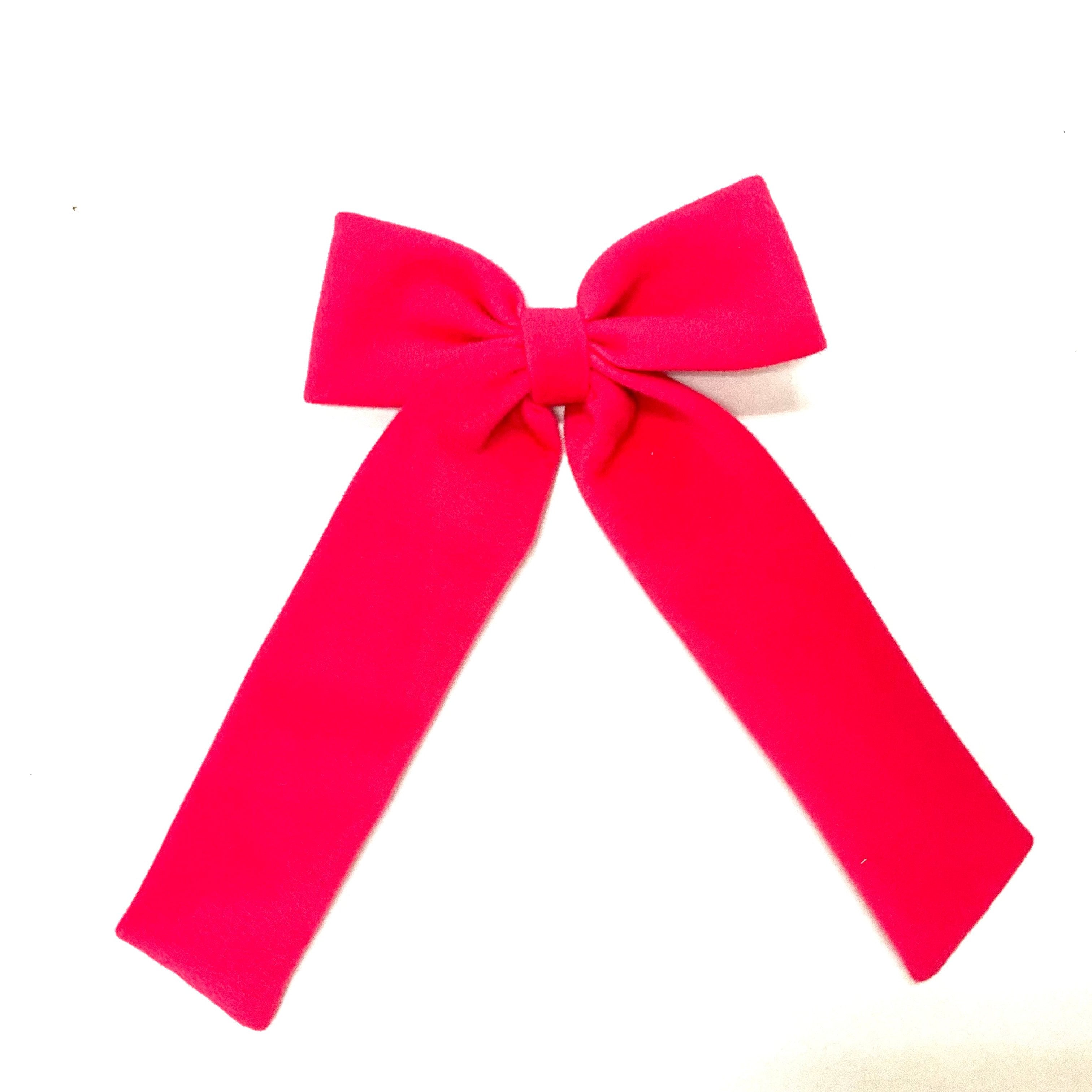 Velvet Hair Bow | Monogram Mary