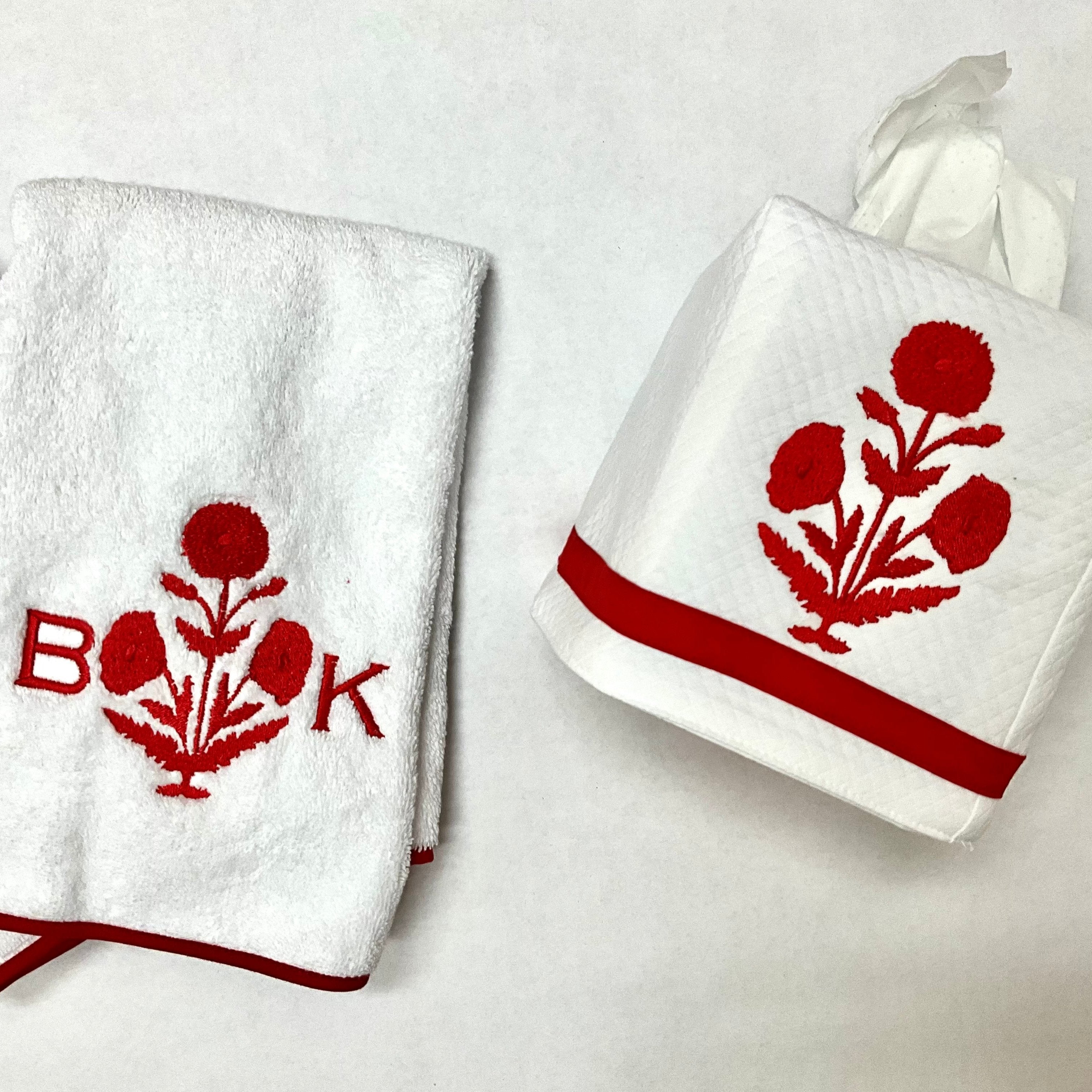 Holiday Applique Guest Towel & Tissue Bundle