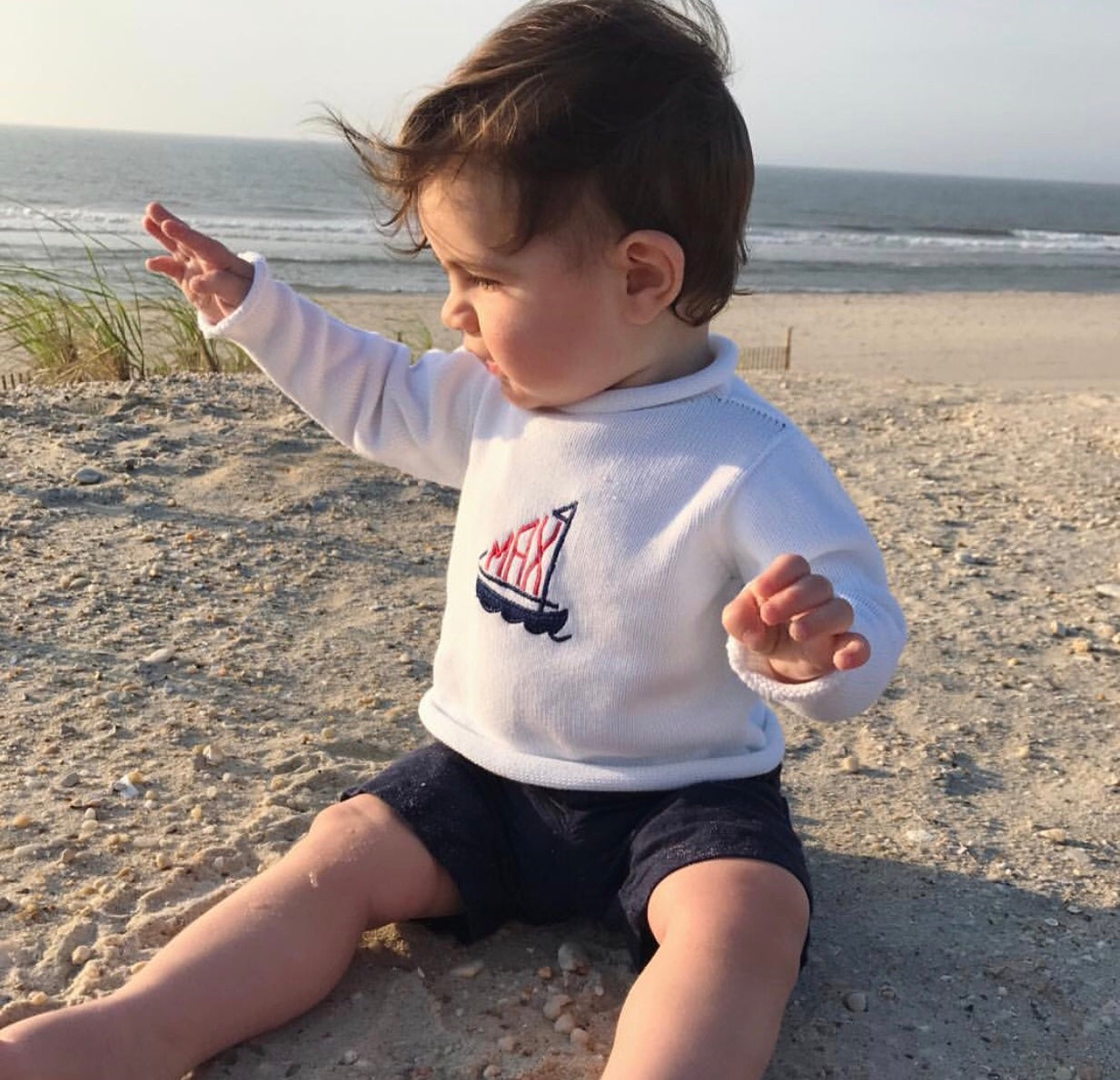 Children’s Sailboat Rollneck Sweater