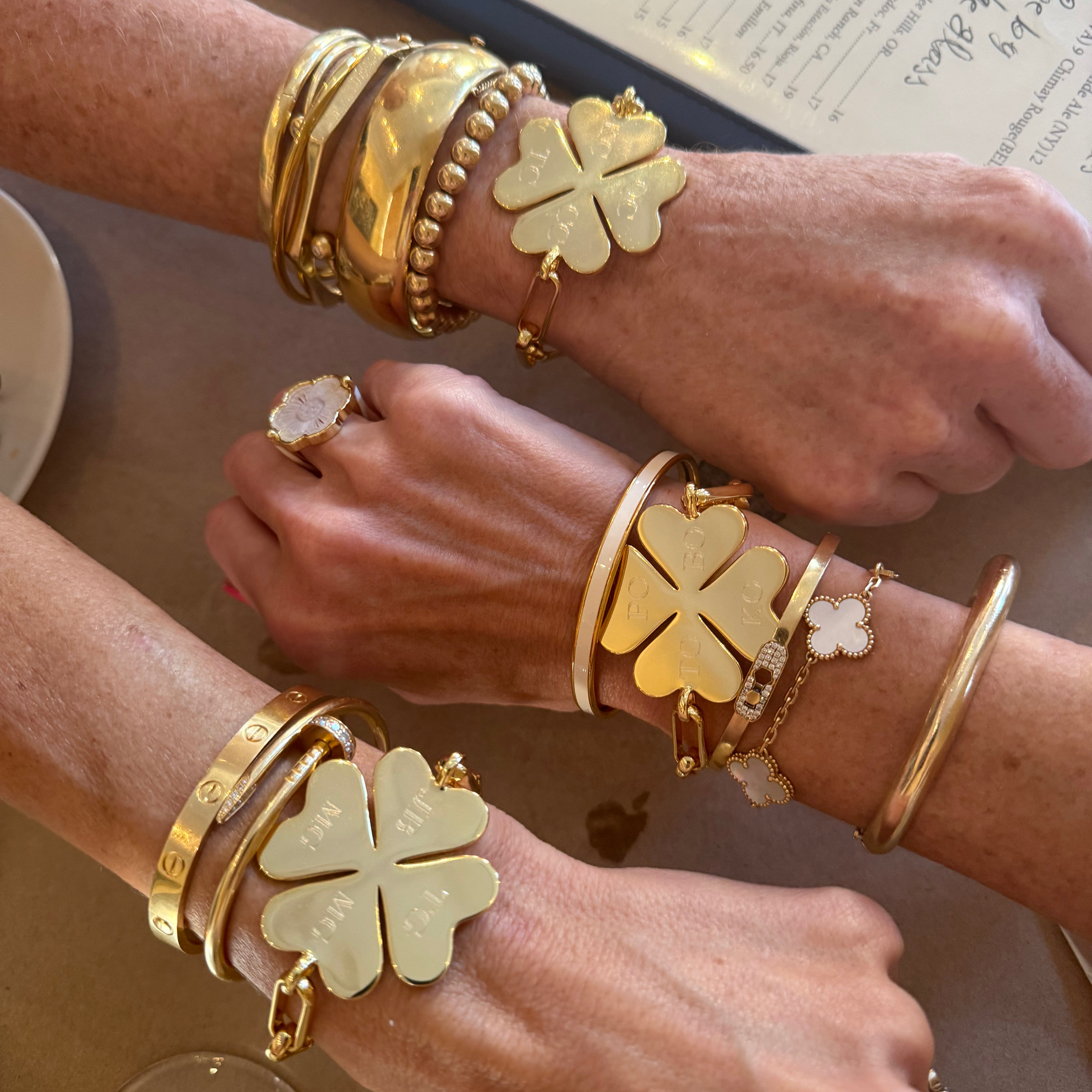 Four-Leaf Clover Personalized Bracelet