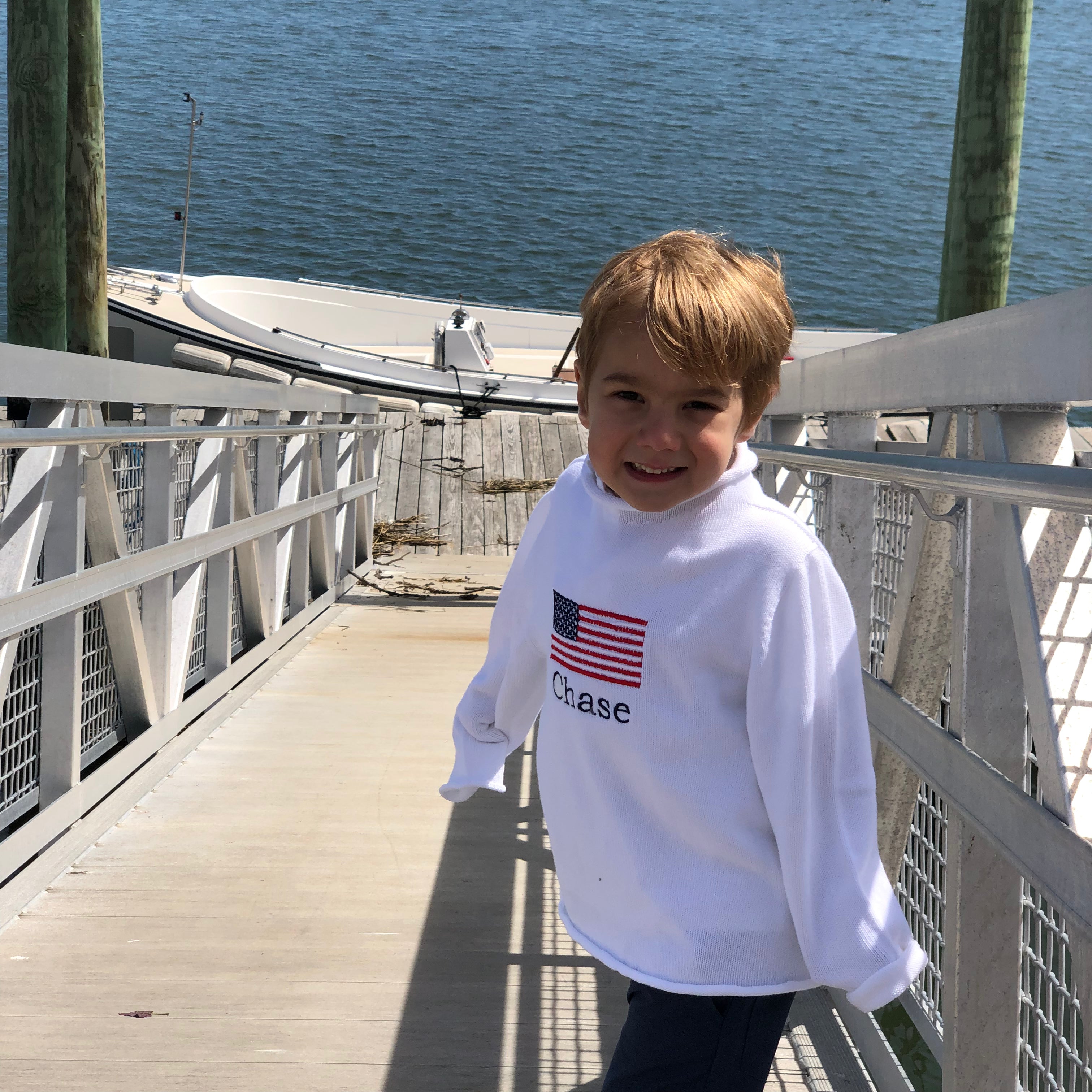 Children’s American Flag Rollneck Sweater