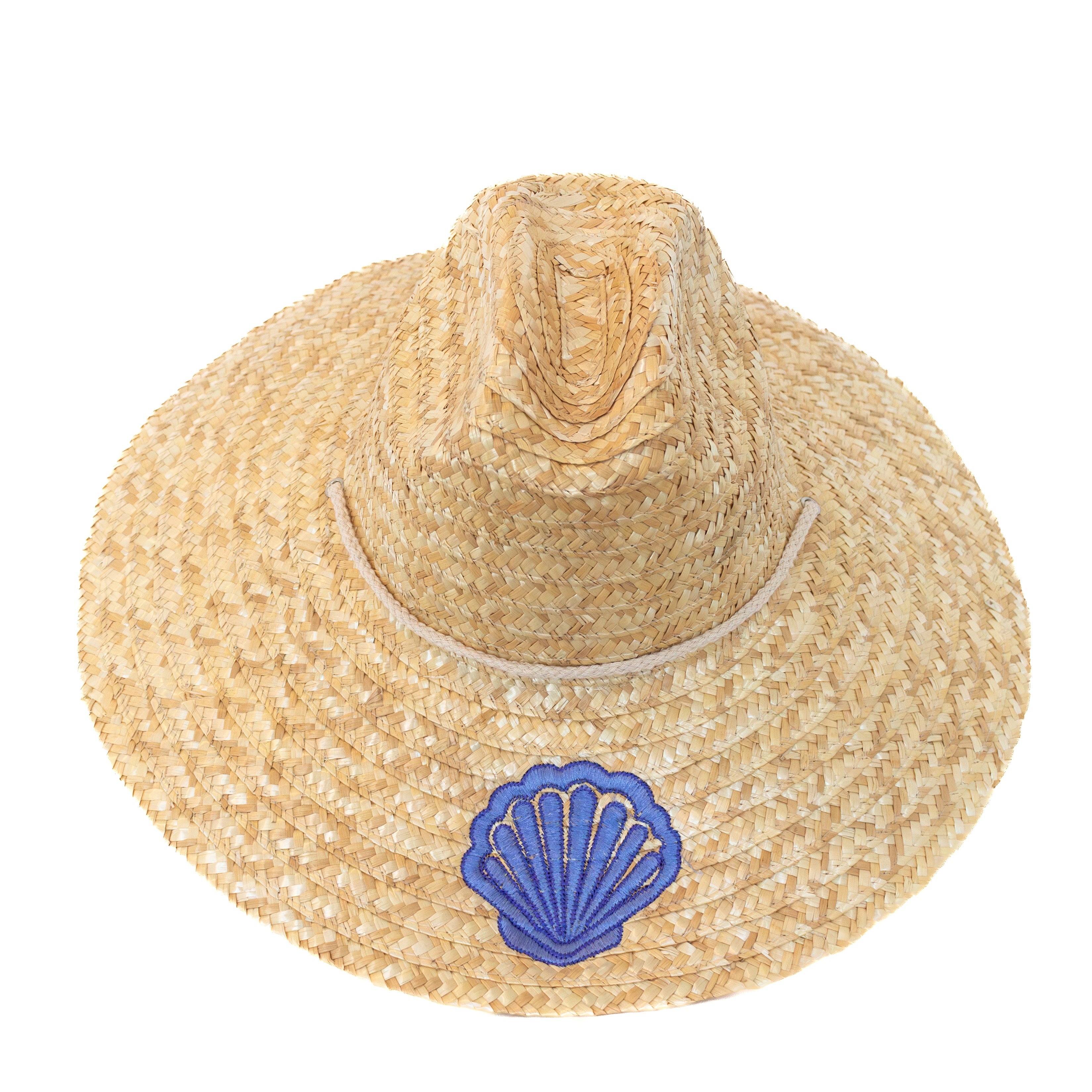 Monogram Mary Hat  of Summer Blue Shell