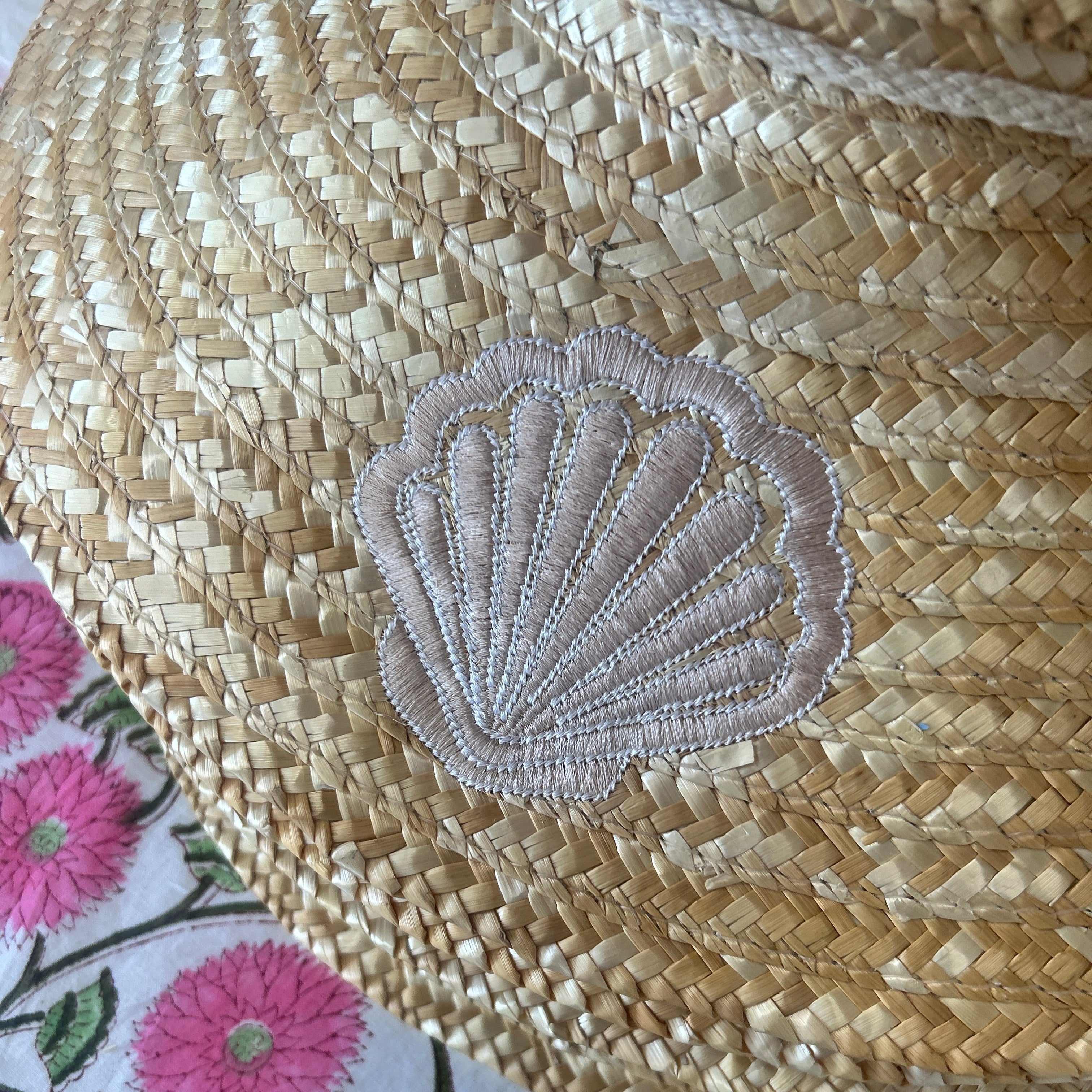 Monogram Mary Hat of  Summer Cream  Shell