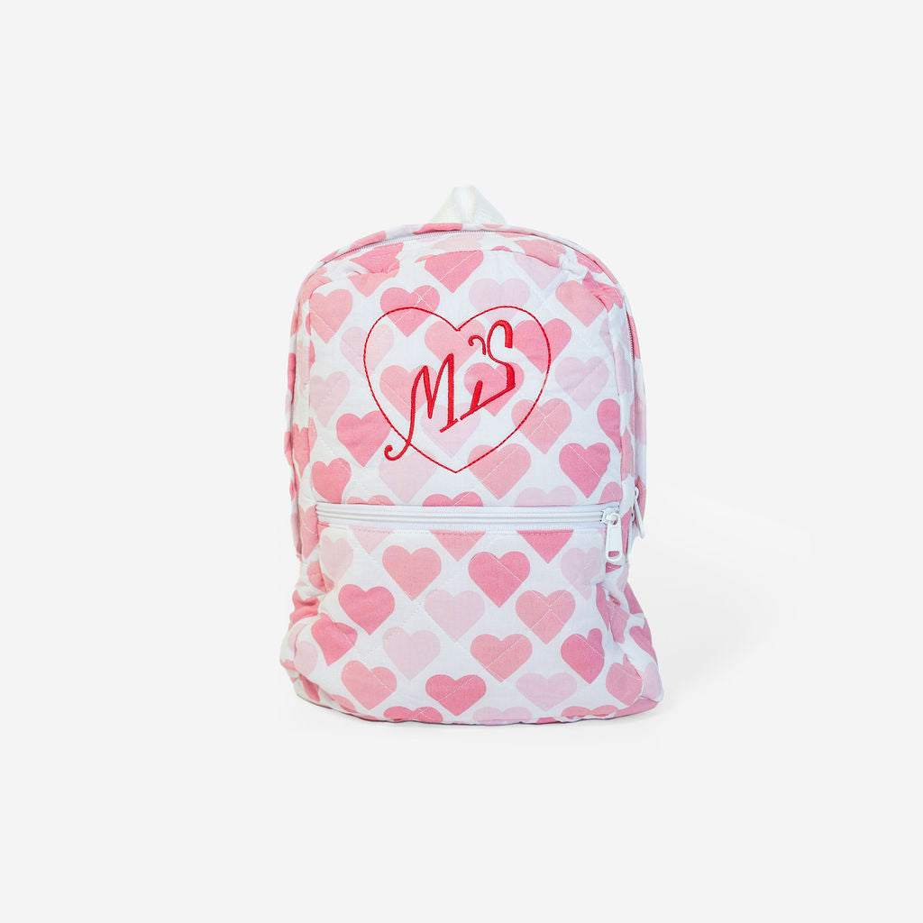 Pink Valentine Quilted Children's Backpacks