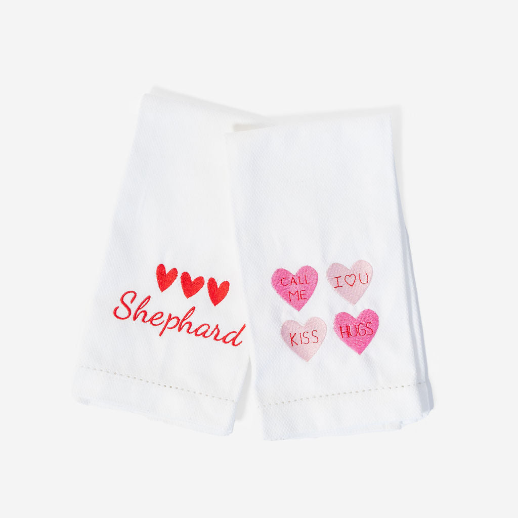 Waffle Hand Towel- Valentine Edition