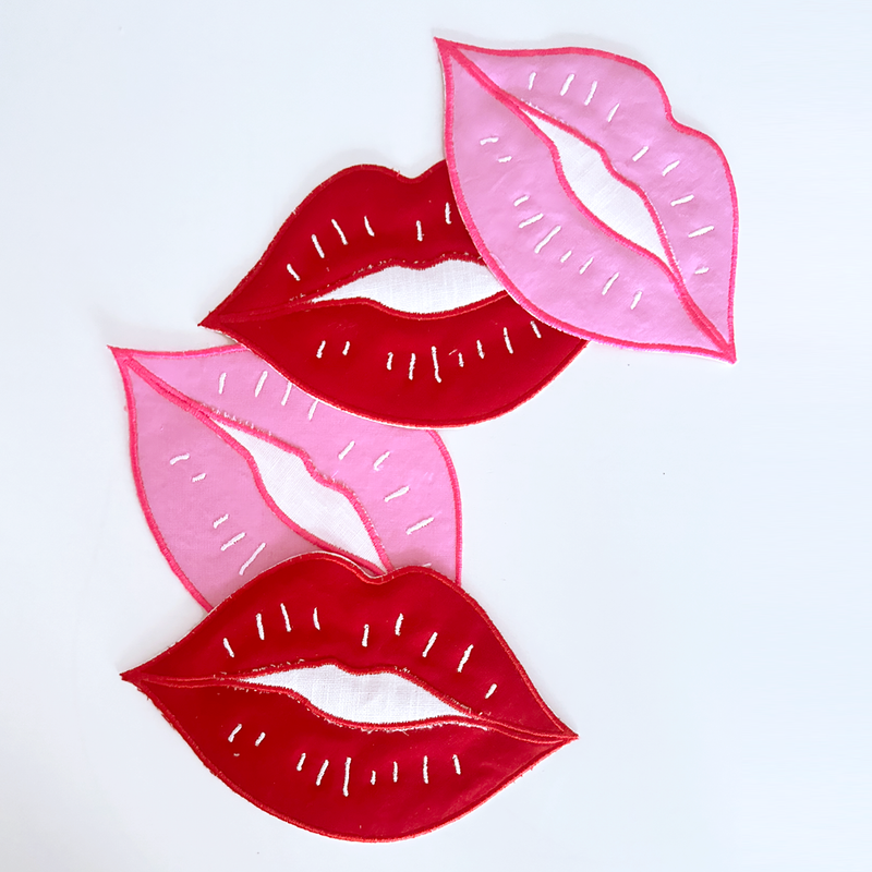 Valentine's Lip Coasters