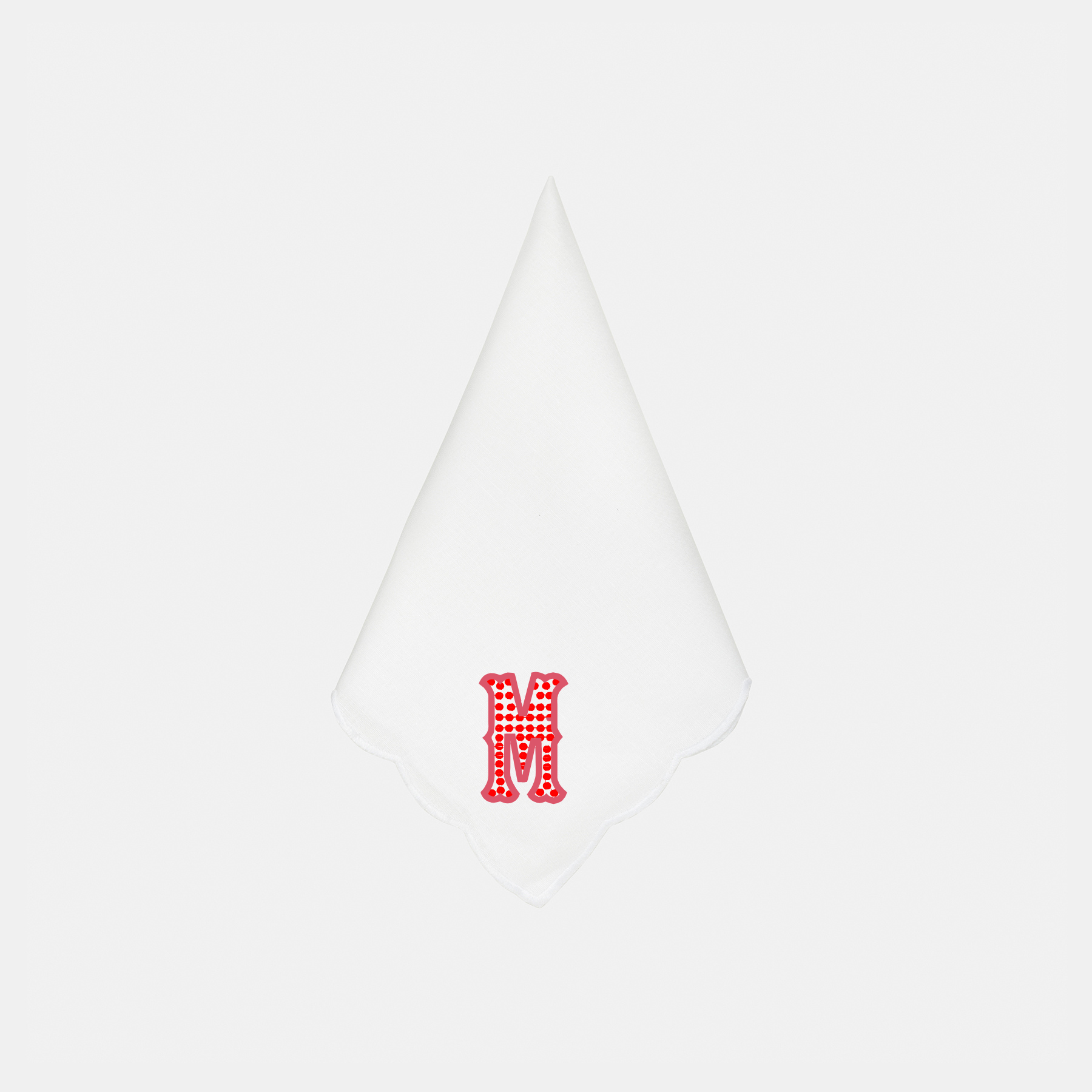 Holiday Candy Stripe Initial Dinner Napkins