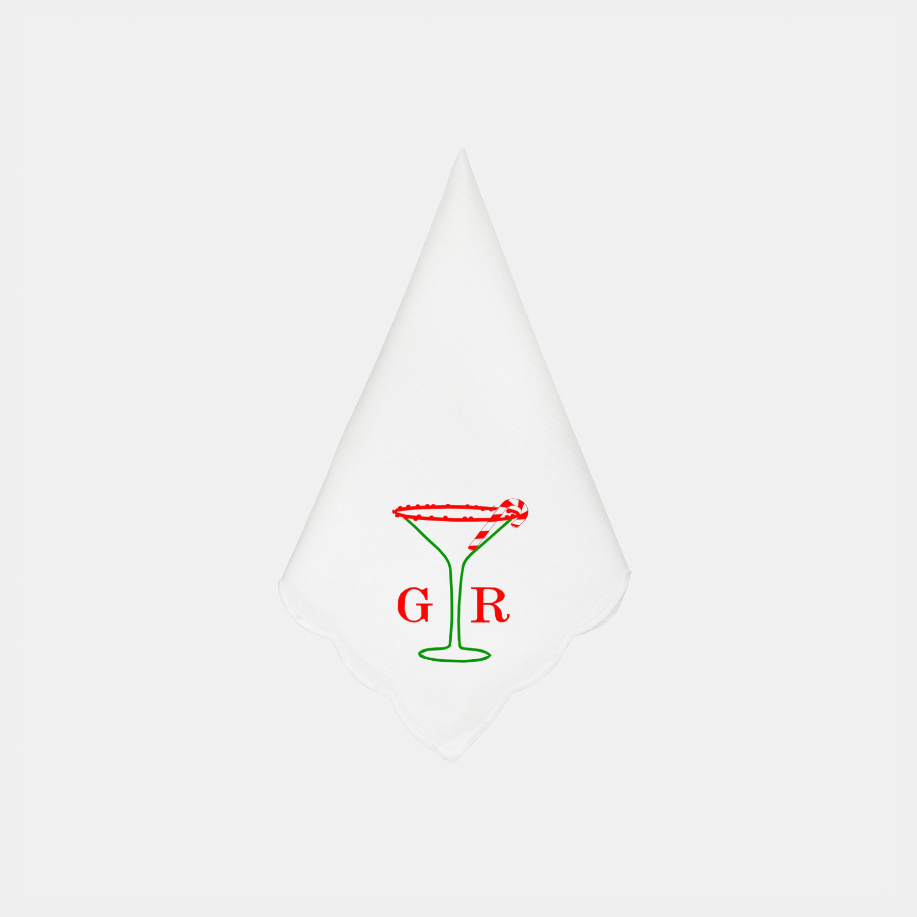 Holiday Martini Glass Dinner Napkins