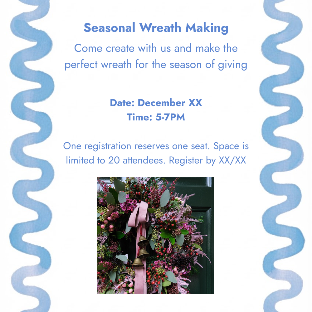 Festive Wreath Making Class