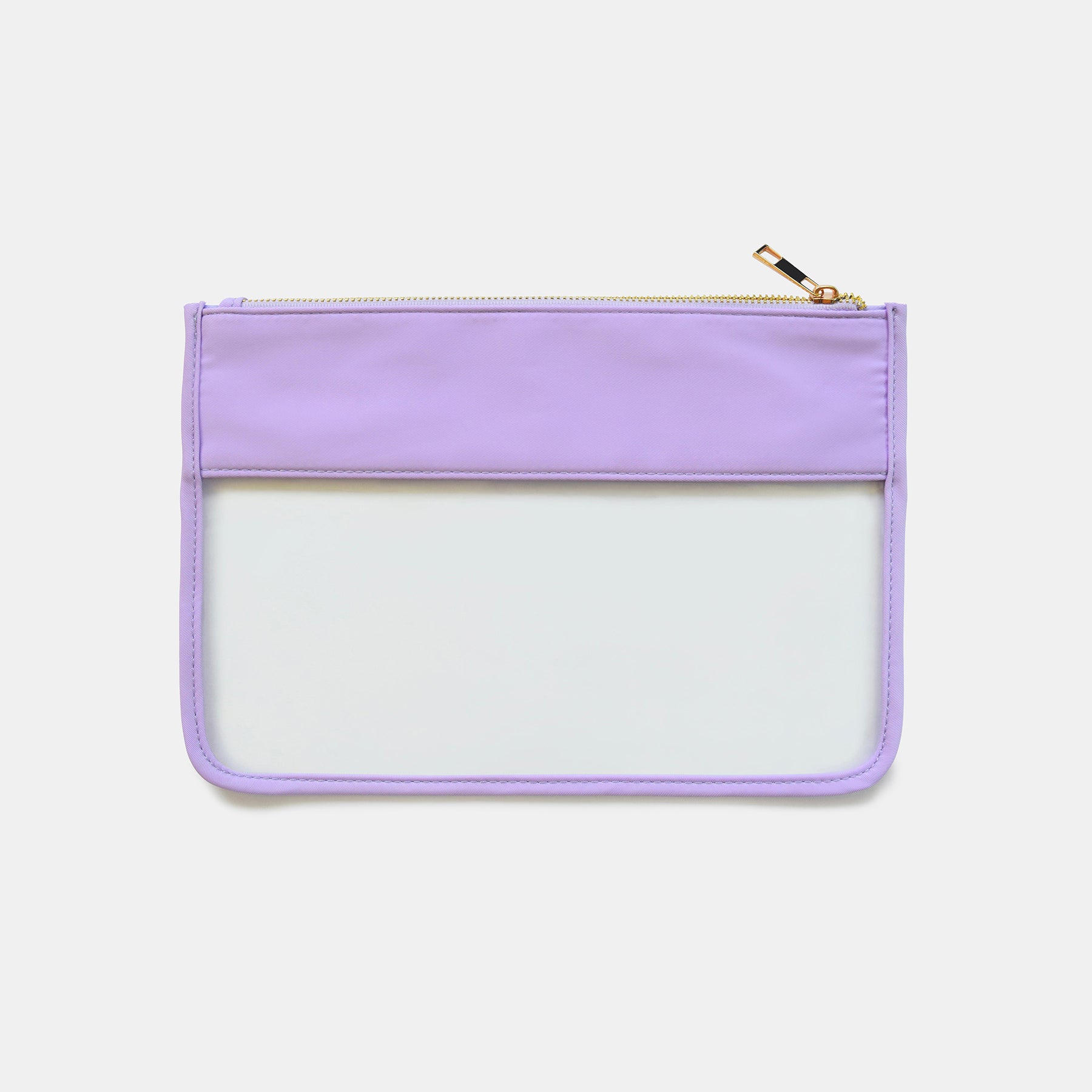 lavender and clear pencil case