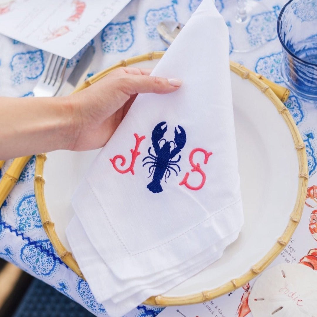 Linen Dinner Napkins | Monogram Mary